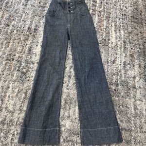 High-Waisted Blue Denim Jean overalls